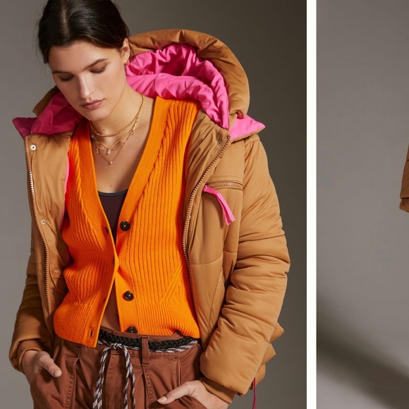 Color Blocked Puffer Jacket by Avec Les Filles - Picture 5 of 8